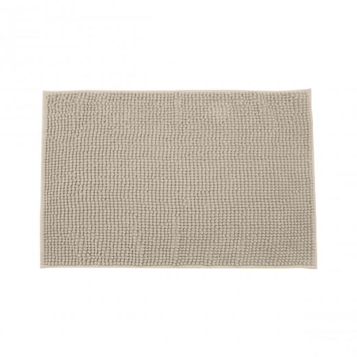 ESTIA ΤΑΠΕΤΟ ΜΠΑΝΙΟΥ BEADS 80x50cm ΠΟΛΥΕΣΤΕΡΑ TAUPE