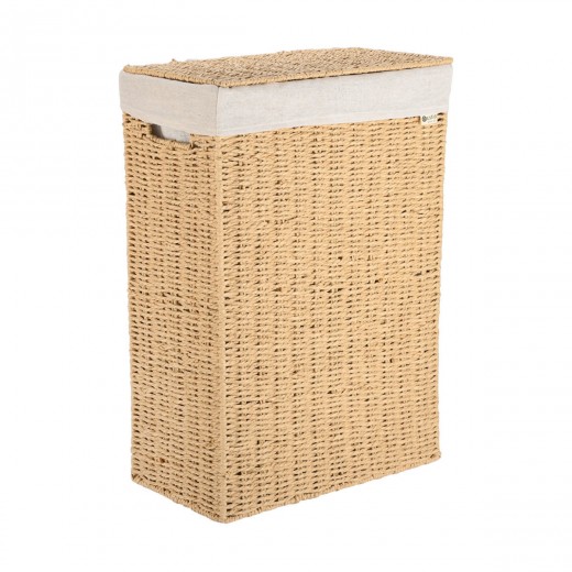 ESTIA ΚΑΛΑΘΙ ΑΠΛΥΤΩΝ BOTANICA 38x22x55cm ME ΕΣΩΤΕΡΙΚΗ ΕΠΕΝΔΥΣΗ &amp; ΚΑΠΑΚΙ ΟΡΘΟΓΩΝΙΟ