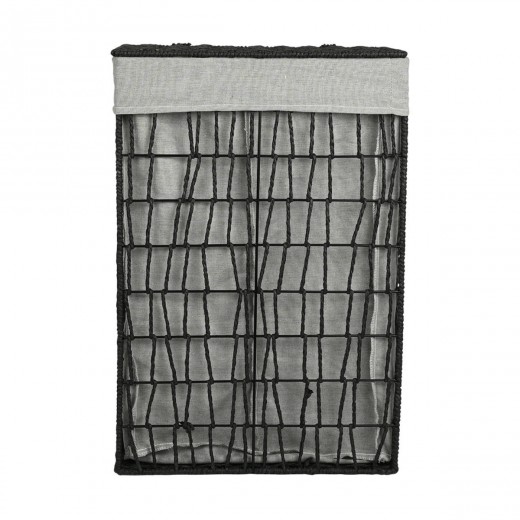 ESTIA ΚΑΛΑΘΙ ΑΠΛΥΤΩΝ NEST 37x22x55cm 2 ΘΕΣΕΩΝ ΜΑΥΡΟ