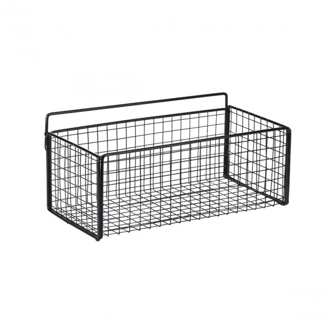 ESTIA ΚΑΛΑΘΙ ΟΡΓΑΝΩΣΗΣ CAGE ΚΡΕΜΑΣΤΟ ΜΕΤΑΛΛΙΚΟ 36x15x13cm ΜΑΥΡΟ