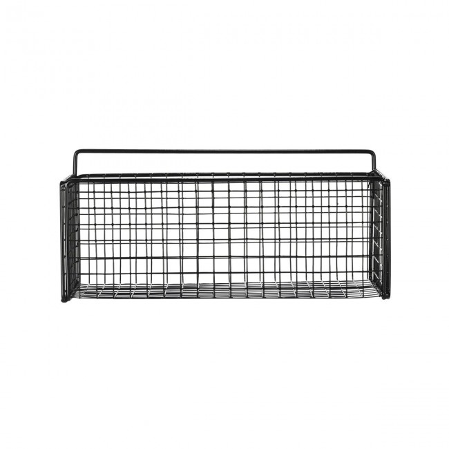 ESTIA ΚΑΛΑΘΙ ΟΡΓΑΝΩΣΗΣ CAGE ΚΡΕΜΑΣΤΟ ΜΕΤΑΛΛΙΚΟ 36x15x13cm ΜΑΥΡΟ