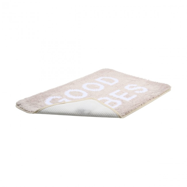 ESTIA ΤΑΠΕΤΟ ΜΠΑΝΙΟΥ GOOD VIBES 40x60cm 100% ΜΙΚΡΟΪΝΕΣ TAUPE