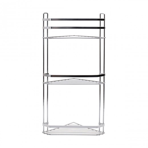 ESTIA ΕΤΑΖΕΡΑ ELEGANT ΜΕΤΑΛΛΙΚΗ ΓΩΝΙΑΚΗ 3 ΘΕΣΕΩΝ 54x28x18cm ΧΡΩΜΙΟΥ