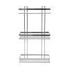 ESTIA ΕΤΑΖΕΡΑ ELEGANT ΜΕΤΑΛΛΙΚΗ ΙΣΙΑ 3 ΘΕΣΕΩΝ 46x25x12.5cm ΧΡΩΜΙΟΥ