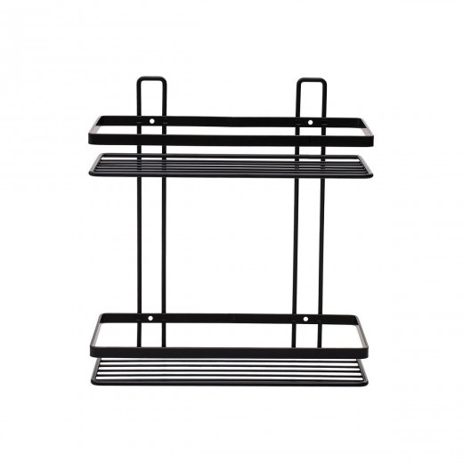 ESTIA ΕΤΑΖΕΡΑ ELEGANT ΜΕΤΑΛΛΙΚΗ ΙΣΙΑ 2 ΘΕΣΕΩΝ 27x25x12.5cm ΜΑΥΡΗ