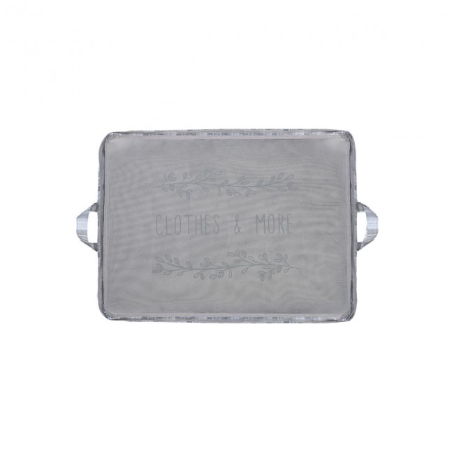 ESTIA ΘΗΚΗ ΑΠΟΘΗΚΕΥΣΗΣ NON WOVEN ΥΦΑΣΜΑΤΙΝΗ 60x45x35cm ΜΕ ΠΑΡΑΘΥΡΟ IVORY