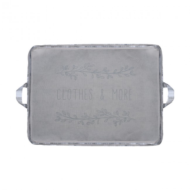 ESTIA ΘΗΚΗ ΑΠΟΘΗΚΕΥΣΗΣ NON WOVEN ΥΦΑΣΜΑΤΙΝΗ 50x40x30cm ΜΕ ΠΑΡΑΘΥΡΟ IVORY