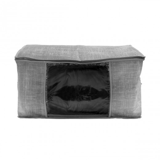 ESTIA ΘΗΚΗ ΑΠΟΘΗΚΕΥΣΗΣ GREY NON WOVEN ΥΦΑΣΜΑΤΙΝΗ ΜΕ ΔΙΠΛΟ ΦΕΡΜΟΥΑΡ 60x45x30cm