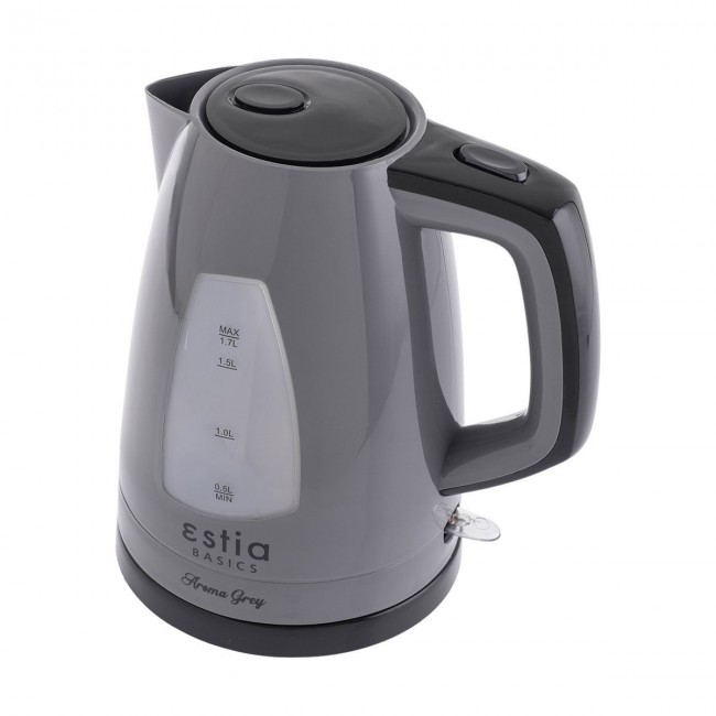 ESTIA ΒΡΑΣΤΗΡΑΣ AROMA GREY ΠΛΑΣΤΙΚΟΣ 2200w 1.7lt ΓΚΡΙ ESTIA ΒΡΑΣΤΗΡΑΣ AROMA GREY ΠΛΑΣΤΙΚΟΣ 2200w 1.7lt ΓΚΡΙ
