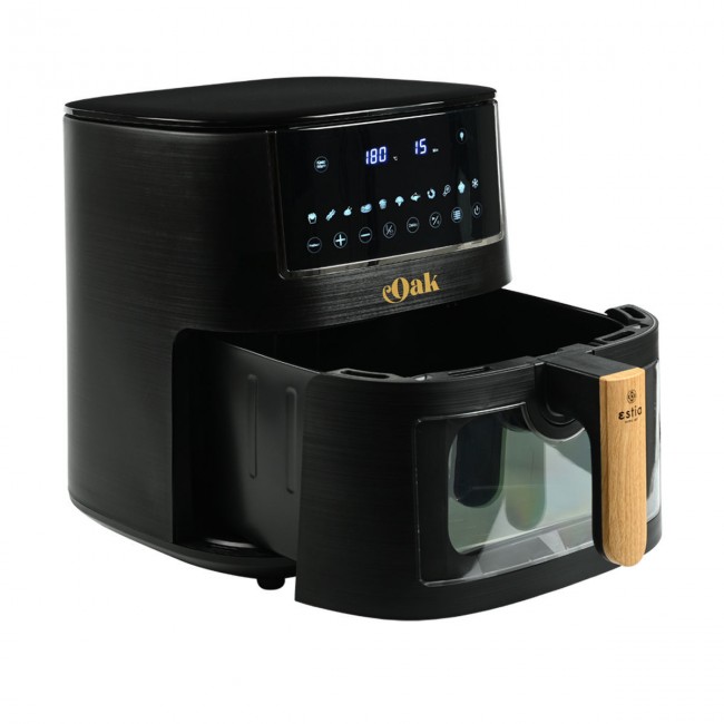 ESTIA ΦΡΙΤΕΖΑ ΑΕΡΟΣ OAK 1650w 7.2lt ME ΨΗΦΙΑΚΗ ΟΘΟΝΗ &amp; 11 ΠΡΟΓΡΑΜΜΑΤΑ ΜΑΓΕΙΡΕΜΑΤΟΣ