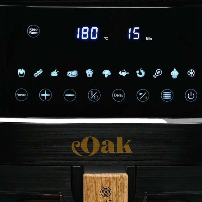 ESTIA ΦΡΙΤΕΖΑ ΑΕΡΟΣ OAK 1650w 7.2lt ME ΨΗΦΙΑΚΗ ΟΘΟΝΗ &amp; 11 ΠΡΟΓΡΑΜΜΑΤΑ ΜΑΓΕΙΡΕΜΑΤΟΣ