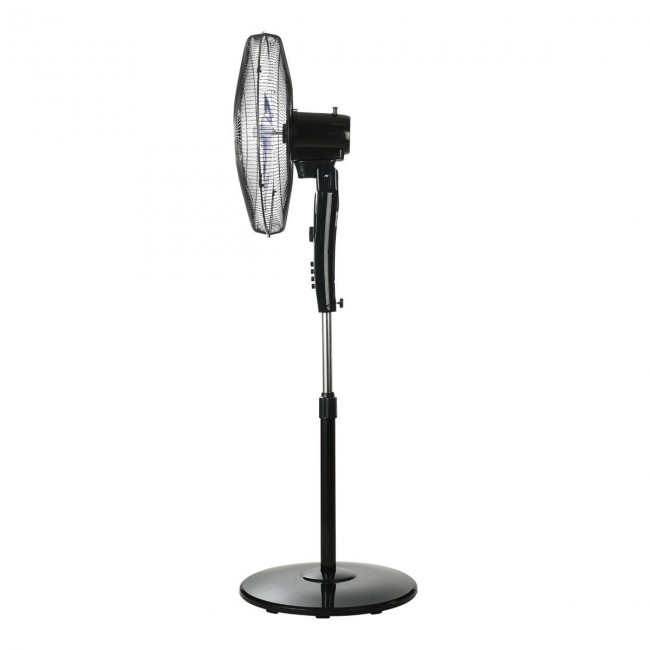 ESTIA ΑΝΕΜΙΣΤΗΡΑΣ ΣΤΑΝΤ ΕΠΙΔΑΠΕΔΙΟΣ CLEAR 45cm 60w ΜΑΥΡΟΣ ΜΕ ΧΡΟΝΟΔΙΑΚΟΠΤΗ