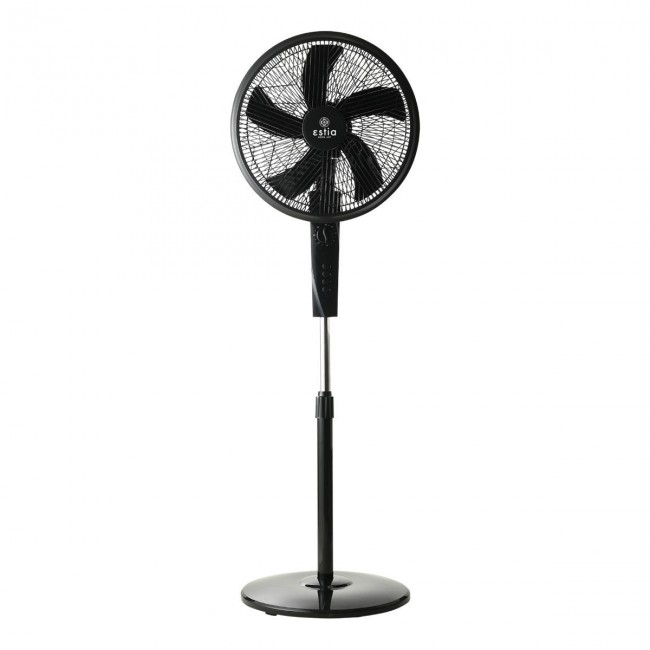 ESTIA ΑΝΕΜΙΣΤΗΡΑΣ ΣΤΑΝΤ ΕΠΙΔΑΠΕΔΙΟΣ AITHER 40cm 45w ΜΑΥΡΟΣ ΜΕ ΧΡΟΝΟΔΙΑΚΟΠΤΗ