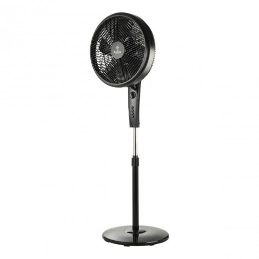 ESTIA ΑΝΕΜΙΣΤΗΡΑΣ ΣΤΑΝΤ ΕΠΙΔΑΠΕΔΙΟΣ AITHER 40cm 45w ΜΑΥΡΟΣ ΜΕ ΧΡΟΝΟΔΙΑΚΟΠΤΗ