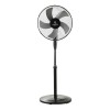ESTIA ΑΝΕΜΙΣΤΗΡΑΣ ΣΤΑΝΤ ΕΠΙΔΑΠΕΔΙΟΣ AEROPULSE 40cm 50w ΜΕ ΣΤΡΟΓΓYΛΗ ΒΑΣΗ ΒΑΡΕΩΣ ΤΥΠΟΥ ΜΑΥΡΟΣ