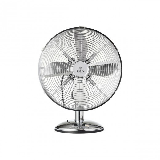 ESTIA ΑΝΕΜΙΣΤΗΡΑΣ ΕΠΙΤΡΑΠΕΖΙΟΣ RETROFLOW 30cm 40w ΜΕΤΑΛΛΙΚΟΣ ΑΣΗΜΙ