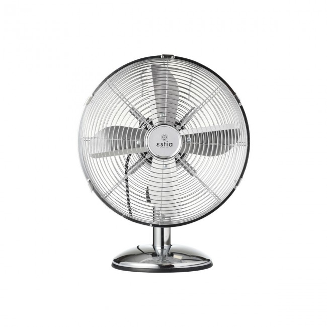 ESTIA ΑΝΕΜΙΣΤΗΡΑΣ ΕΠΙΤΡΑΠΕΖΙΟΣ RETROFLOW 30cm 40w ΜΕΤΑΛΛΙΚΟΣ ΑΣΗΜΙ