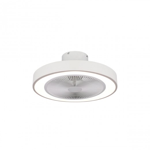 ESTIA ΑΝΕΜΙΣΤΗΡΑΣ ΟΡΟΦΗΣ HALO FLOW 50cm 15w ΜΕ CCT LED ΦΩΤΙΣΜΟ 45W &amp; ΤΗΛΕΧΕΙΡΙΣΤΗΡΙΟ ΛΕΥΚΟΣ
