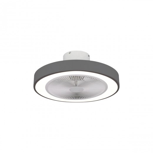 ESTIA ΑΝΕΜΙΣΤΗΡΑΣ ΟΡΟΦΗΣ HALO FLOW 50cm 15w ΜΕ CCT LED ΦΩΤΙΣΜΟ 45W &amp; ΤΗΛΕΧΕΙΡΙΣΤΗΡΙΟ ΓΚΡΙ
