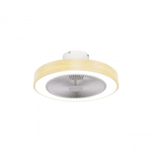 ESTIA ΑΝΕΜΙΣΤΗΡΑΣ ΟΡΟΦΗΣ HALO FLOW 50cm 15w ΜΕ CCT LED ΦΩΤΙΣΜΟ 45W &amp; ΤΗΛΕΧΕΙΡΙΣΤΗΡΙΟ ΟΨΗ ΞΥΛΟΥ