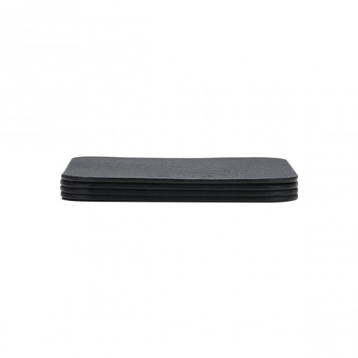 ESTIA ΣΟΥΒΕΡ ALLURE PVC 10x10cm ΜΑΥΡΟ  ΣΕΤ 4 ΤΕΜ.