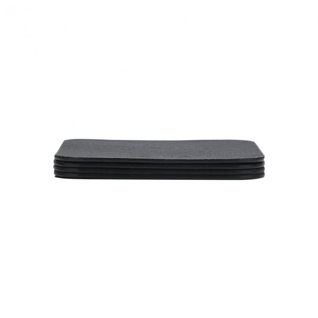 ESTIA ΣΟΥΒΕΡ ALLURE PVC 10x10cm ΜΑΥΡΟ  ΣΕΤ 4 ΤΕΜ.