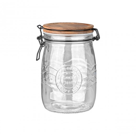 ESTIA ΔΟΧΕΙΟ ΑΠΟΘΗΚΕΥΣΗΣ ALLURE ΓΥΑΛΙΝΟ 1000ml ΜΕ ΚΛΙΠ ΚΑΠΑΚΙ