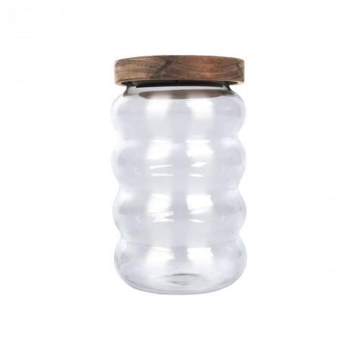 ESTIA ΔΟΧΕΙΟ ΑΠΟΘΗΚΕΥΣΗΣ ALLURE ΓΥΑΛΙΝΟ 700ml 9.5x9.5x15.8cm