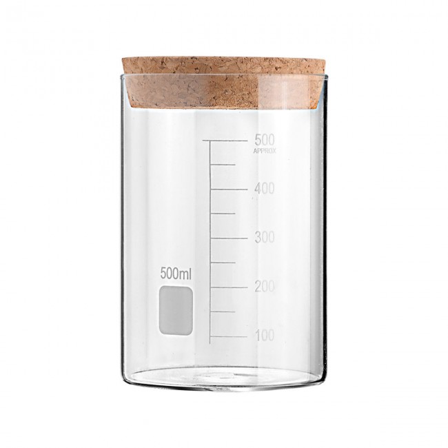 ESTIA ΔΟΧΕΙΟ ΑΠΟΘΗΚΕΥΣΗΣ ΓΥΑΛΙΝΟ 500ml ΜΕ ΚΑΠΑΚΙ ΦΕΛΛΟΥ