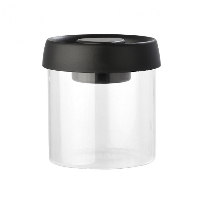 ESTIA ΔΟΧΕΙΟ ΑΠΟΘΗΚΕΥΣΗΣ ΚΕΝΟΥ ΑΕΡΟΣ ΓΥΑΛΙΝΟ 450ml ΜΕ ΚΑΠΑΚΙ ΜΑΥΡΟ