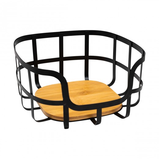 ESTIA ΦΡΟΥΤΙΕΡΑ BAMBOO ESSENTIALS ΜΕΤΑΛΛΙΚΗ 24x24x12.7cm ΜΑΥΡΗ ESTIA ΦΡΟΥΤΙΕΡΑ BAMBOO ESSENTIALS ΜΕΤΑΛΛΙΚΗ 24x24x12.7cm ΜΑΥΡΗ
