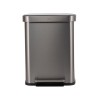 ESTIA ΚΑΔΟΣ ΑΠΟΡΡΙΜΑΤΩΝ FLATOP SOFT CLOSE 50lt ΜΑΤ ΙΝΟΞ