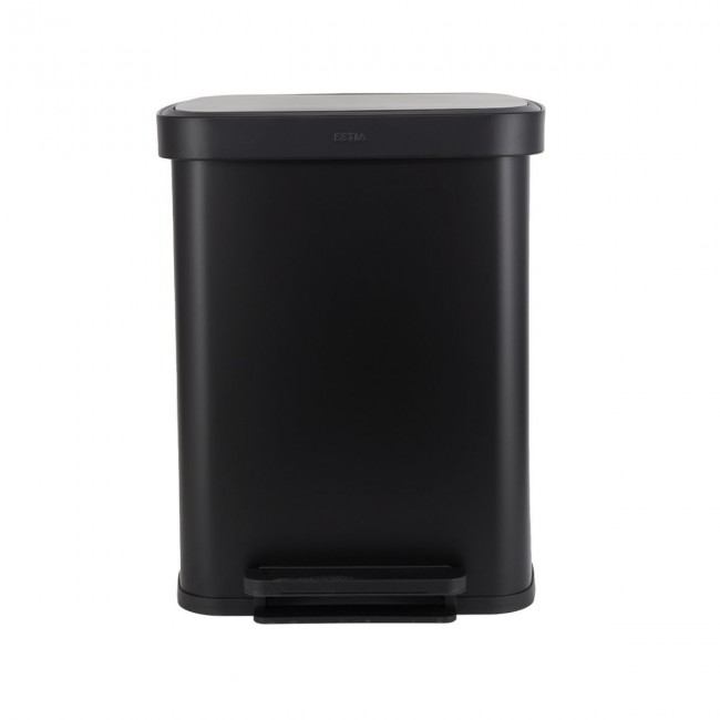 ESTIA ΚΑΔΟΣ ΑΠΟΡΡΙΜΑΤΩΝ FLATOP SOFT CLOSE 50lt ΜΑΤ ΜΑΥΡΟΣ