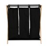 ESTIA ΚΑΛΑΘΙ ΑΠΛΥΤΩΝ BAMBOO ESSENTIALS 102lt 3 ΘΕΣΕΩΝ 68x40x76cm ΜΑΥΡΟ