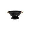 ESTIA ΣΟΥΡΩΤΗΡΙ ΖΥΜΑΡΙΚΩΝ BAMBOO ESSENTIALS ΜΕΤΑΛΛΙΚΟ ΜΕ ΛΑΒΕΣ 24x24x13.7cm ΜΑΥΡΟ