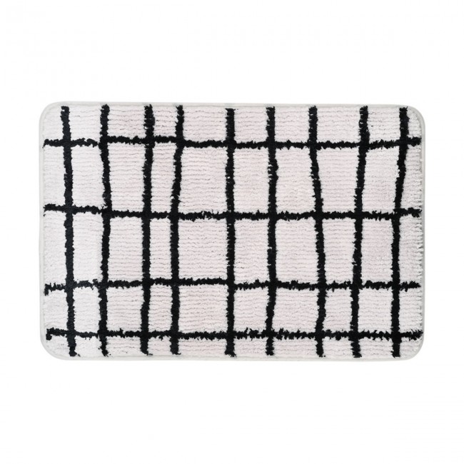ESTIA ΤΑΠΕΤΟ ΜΠΑΝΙΟΥ CAGE 40x60cm 100% ΜΙΚΡΟΪΝΕΣ ΓΚΡΙ-ΜΑΥΡΟ