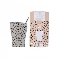 ESTIA ΘΕΡΜΟΣ COFFEE MUG SAVE THE AEGEAN 350ml LEOPARD TAUPE