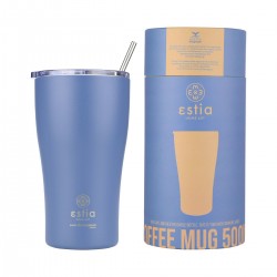 ESTIA ΘΕΡΜΟΣ COFFEE MUG SAVE THE AEGEAN 500ml DENIM BLUE ESTIA ΘΕΡΜΟΣ COFFEE MUG SAVE THE AEGEAN 500ml DENIM BLUE