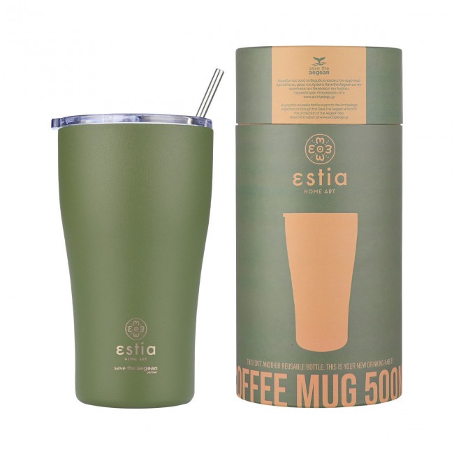 ESTIA ΘΕΡΜΟΣ COFFEE MUG SAVE THE AEGEAN 500ml FOREST SPIRIT ESTIA ΘΕΡΜΟΣ COFFEE MUG SAVE THE AEGEAN 500ml FOREST SPIRIT