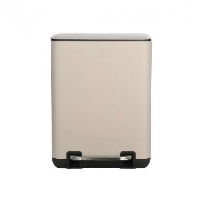 ESTIA ΧΑΡΤΟΔΟΧΕΙΟ ΜΠΑΝΙΟΥ CUBIC SOFT CLOSE 6lt TAUPE