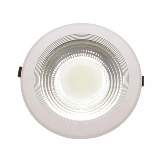 ΦΩΤΙΣΤΙΚΟ ΧΩΝΕΥΤΟ LED COB Φ220 30W 6500K ΛΕΥΚΟ PLUS EUROLAMP 145-68201
