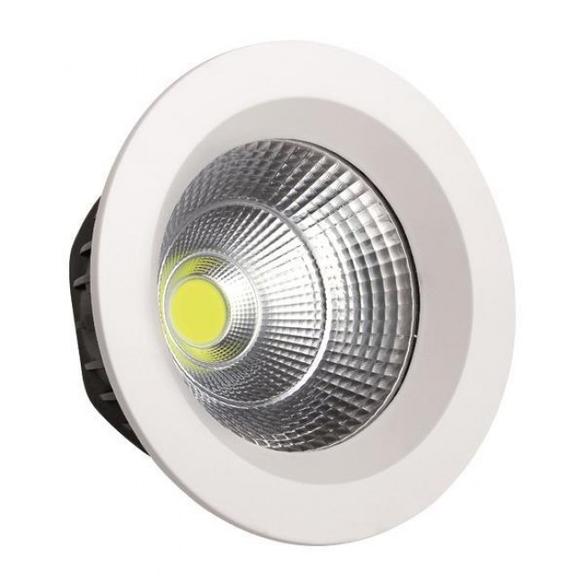 ΦΩΤΙΣΤΙΚΟ ΧΩΝΕΥΤΟ LED COB Φ230 55W 6500K ΛΕΥΚΟ PLUS EUROLAMP 145-68205