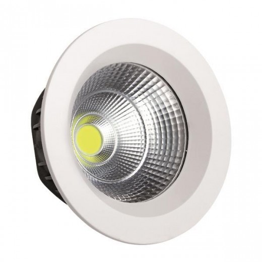 ΦΩΤΙΣΤΙΚΟ ΧΩΝΕΥΤΟ LED COB Φ230 55W 4000K ΛΕΥΚΟ PLUS EUROLAMP 145-68206