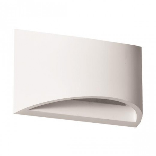 ΑΠΛΙΚΑ ΤΟΙΧΟΥ ΟΒΑΛ MEDIUM ΓΥΨΙΝΗ G9 1x6W 200x80x120 EUROLAMP 147-53302
