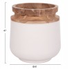 ΔΙΑΚΟΣΜΗΤΙΚΟ ΒΑΖΟ ΔΑΠΕΔΟΥ LINTER HM4662.02L FIBER CEMENT ΛΕΥΚΟ--ΞΥΛΟ ΤΕΑΚ Φ41x47Υεκ.
