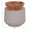 ΔΙΑΚΟΣΜΗΤΙΚΟ ΒΑΖΟ ΔΑΠΕΔΟΥ LINTER HM4662.03L FIBER CEMENT ΓΚΡΙ--ΞΥΛΟ ΤΕΑΚ Φ41x47Υ