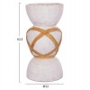 ΔΙΑΚΟΣΜΗΤΙΚΟ ΒΑΖΟ ΔΑΠΕΔΟΥ MAYNARD HM4672.02L FIBER CEMENT ΛΕΥΚΟ--RATTAN Φ32x62.5Υεκ.