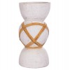 ΔΙΑΚΟΣΜΗΤΙΚΟ ΒΑΖΟ ΔΑΠΕΔΟΥ MAYNARD HM4672.02L FIBER CEMENT ΛΕΥΚΟ--RATTAN Φ32x62.5Υεκ.