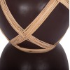 ΔΙΑΚΟΣΜΗΤΙΚΟ ΒΑΖΟ ΔΑΠΕΔΟΥ MAYNARD HM4672.07L TERRACOTTA ΣΟΚΟΛΑΤΙ-RATTAN Φ32x62.5Υεκ