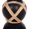 ΔΙΑΚΟΣΜΗΤΙΚΟ ΒΑΖΟ ΔΑΠΕΔΟΥ MAYNARD HM4672.01L FIBER CEMENT ΜΑΥΡΟ-RATTAN Φ32x62.5Υεκ